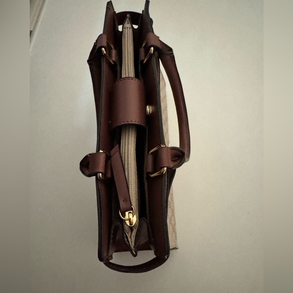 Nine West Burgundy and Cream Tote Bag - Picture 8 of 10